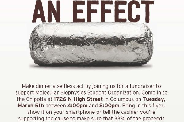 Flyer for the MBSO fundraiser at Chipotle
